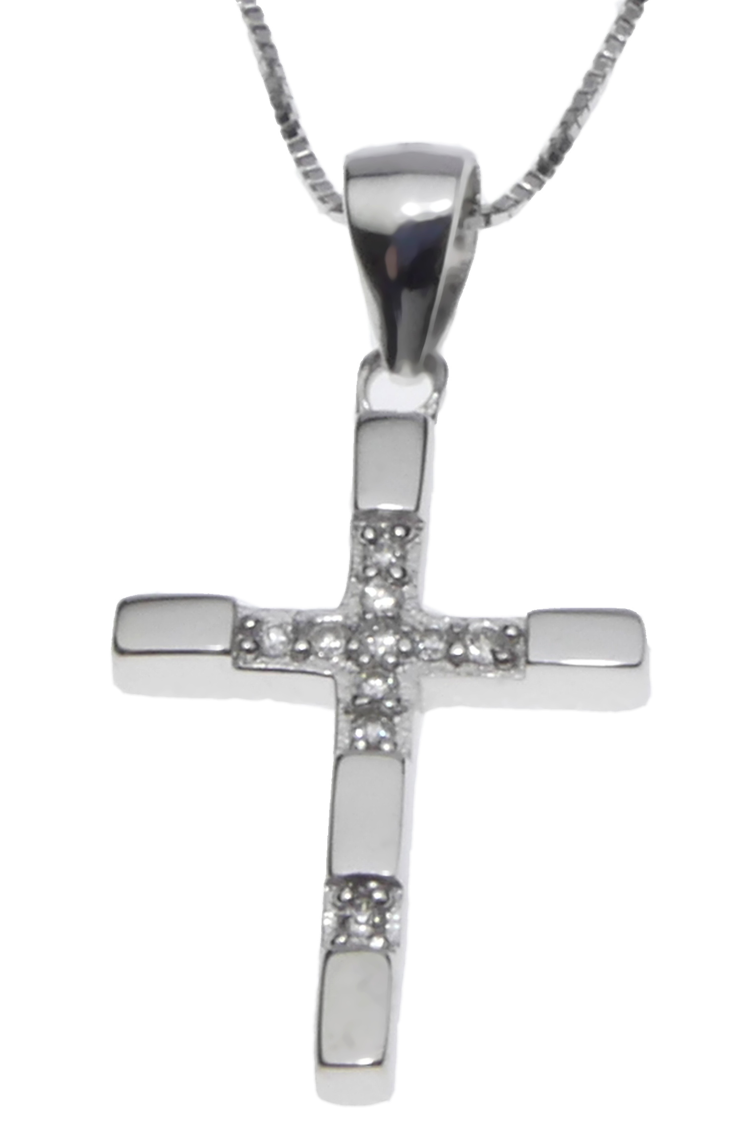 Stříbrný náhrdelník - přívěsek křížek Stříbrný náhrdelník - přívěsek křížek