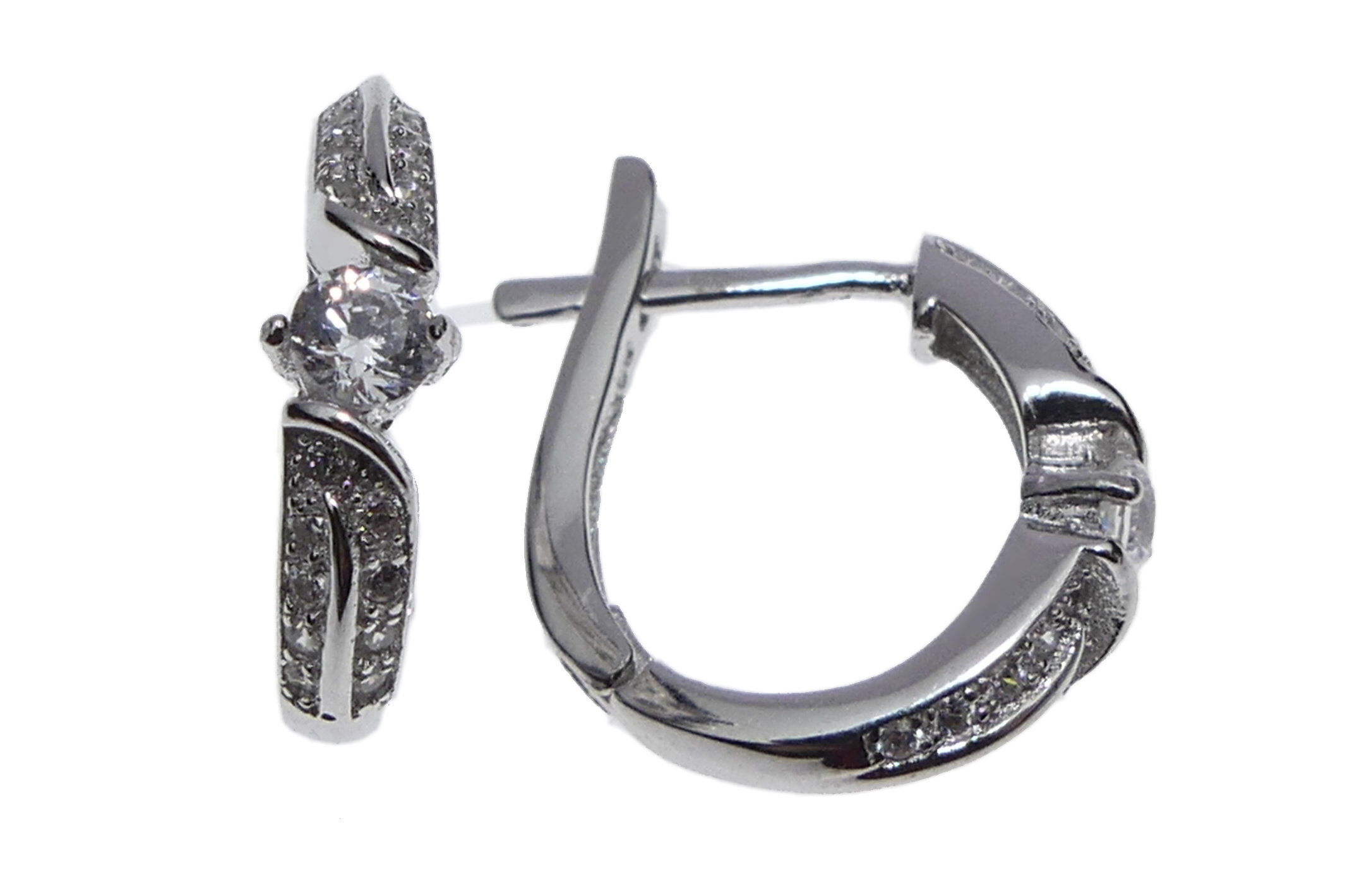 Stříbrné náušnice - kamenové Stříbrné náušnice - kamenové